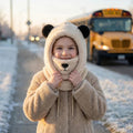 Kids Panda Balaclava, front