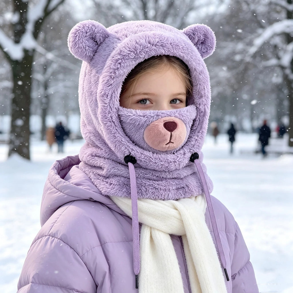 Kids Teddy Balaclava, front