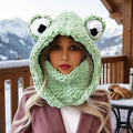 Knit Frog Hood, front