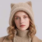 Knit Kitty Hood, front